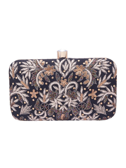 VRPS Handicrafts Embroidered Embellished Box Clutch - Image 2