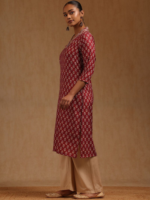 Soch Women Floral Printed Sequinned Kurta - Image 2