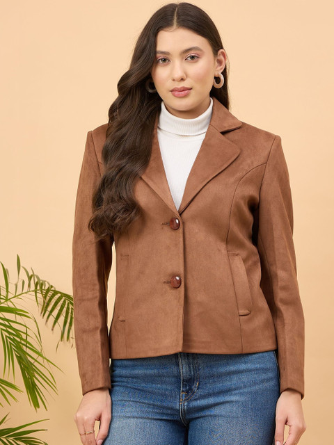 Spink Women Single-Breasted Short Pea Coat