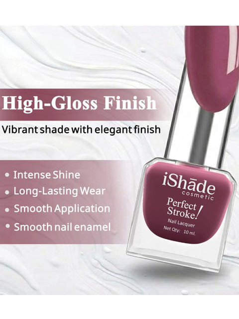 iShade Cosmetic Perfect Stroke Nail Lacquer - 10 ml - Shade-05 - Image 5