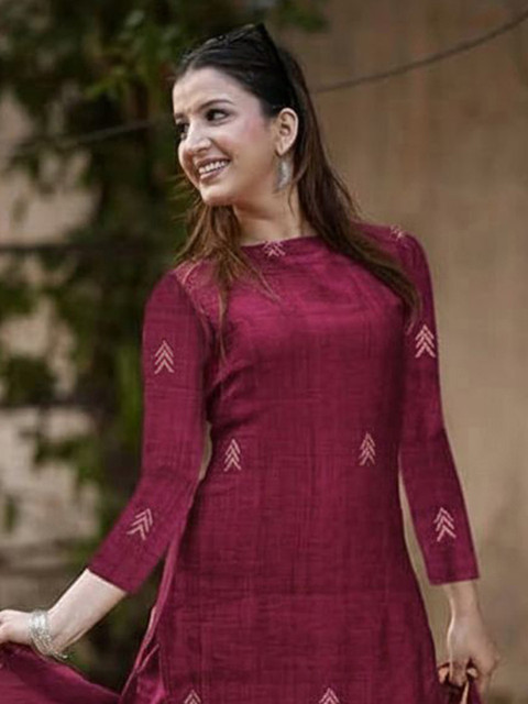 Aaghnya Women Ethnic Motifs Printed Regular Kurta with Trousers & With Dupatta - Image 2