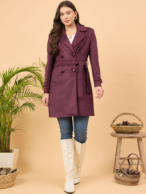 Spink Women Double-Breasted Trench Coat