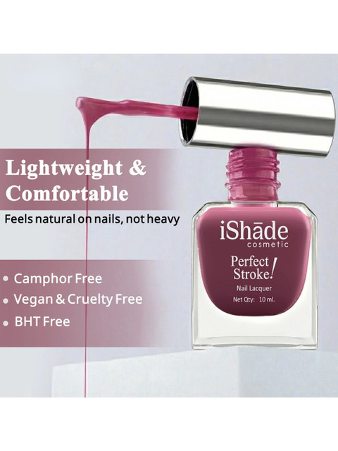 iShade Cosmetic Perfect Stroke Nail Lacquer - 10 ml - Shade-05 - Image 3