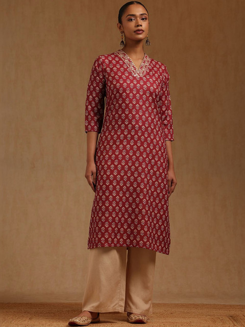 Soch Women Floral Printed Sequinned Kurta