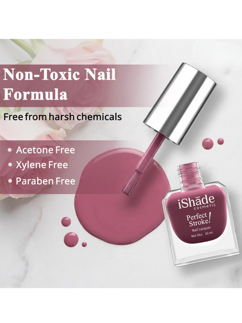 iShade Cosmetic Perfect Stroke Nail Lacquer - 10 ml - Shade-05 - Image 2