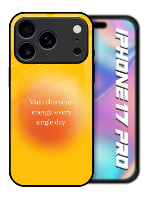 QRIOH Typography Printed iPhone 17 Pro Back Case Mobile Accessories