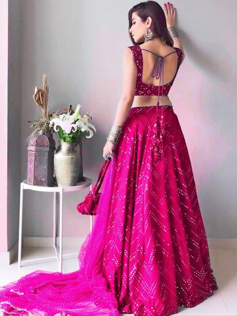 REELOVE FACTORY Embellished Sequinned Semi-Stitched Lehenga & Blouse With Dupatta - Image 5