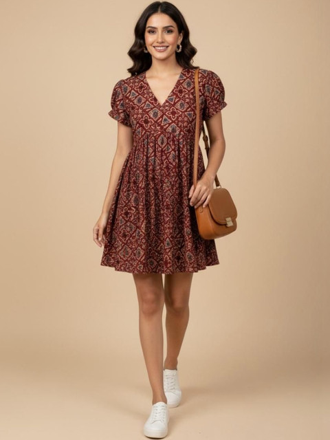 Tilton Print Fit & Flare Midi Dress