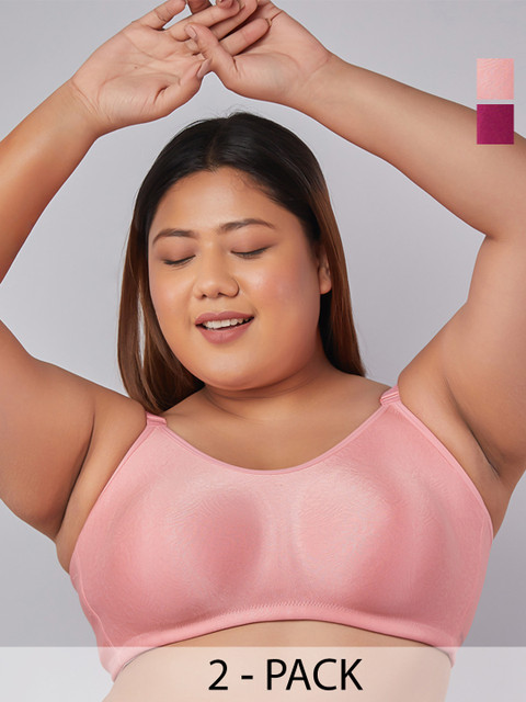 MAASHIE M4409 Women Plus Size Full Coverage Non Padded Non Wired T-shirt Bra DPNK BGD