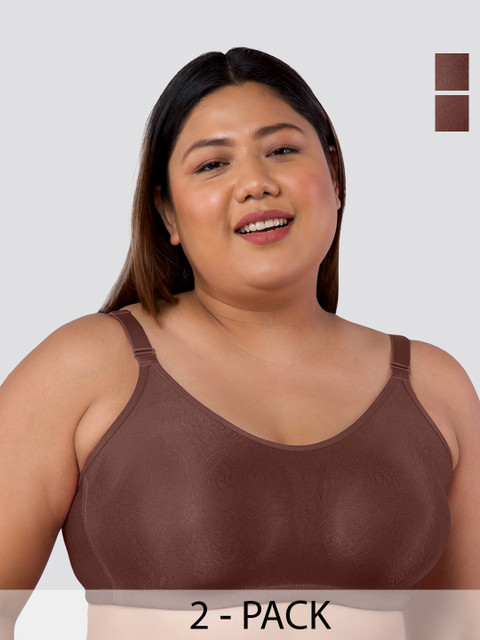 MAASHIE Women Plus Size Full Coverage Non Padded Non Wired T-shirt Bra BRW BRW M4409
