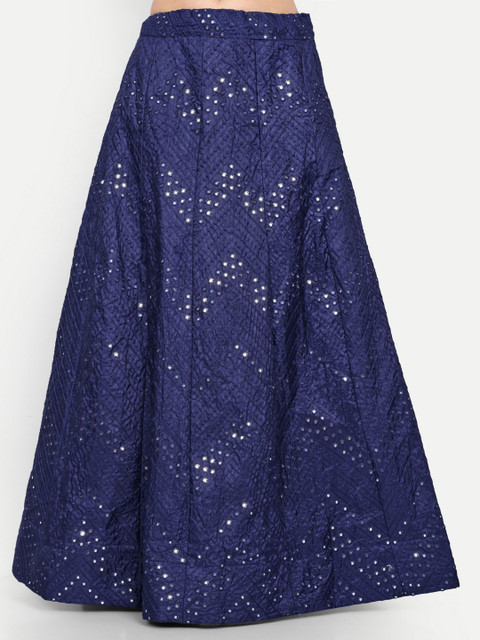 REELOVE FACTORY Embellished Sequinned Semi-Stitched Lehenga & Blouse With Dupatta - Image 7