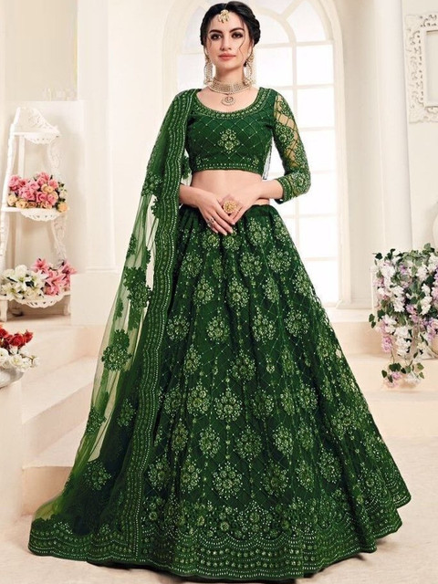 REELOVE FACTORY Semi-Stitched Lehenga & Unstitched Blouse With Dupatta