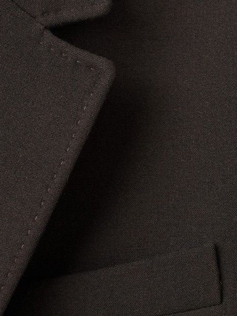 MANGO Single-Breasted Padded Shoulder Notched Lapel Collar Blazer - Image 5