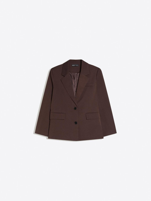 Bershka Solid Notched Lapel Blazer - Image 5