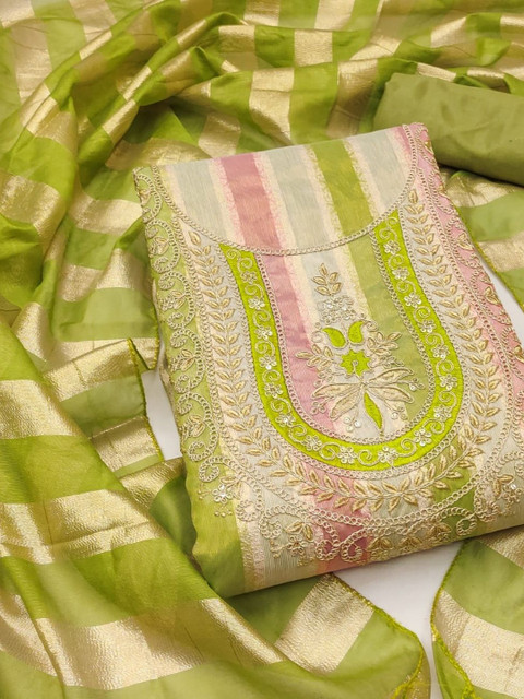 KALINI Embroidered Unstitched Dress Material