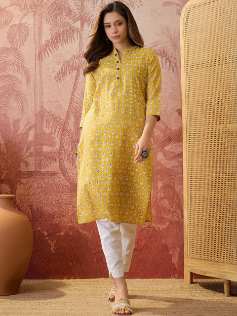 Sangria Women Floral Printed Floral Kurta