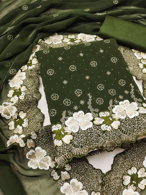 KALINI Embroidered Unstitched Dress Material