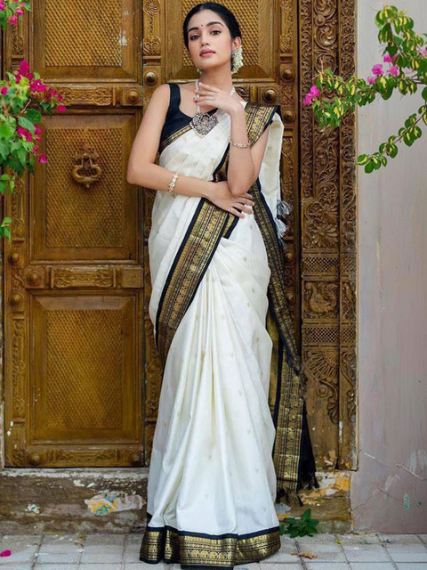 Varanga Woven Design Silk Blend Mysore Silk Saree