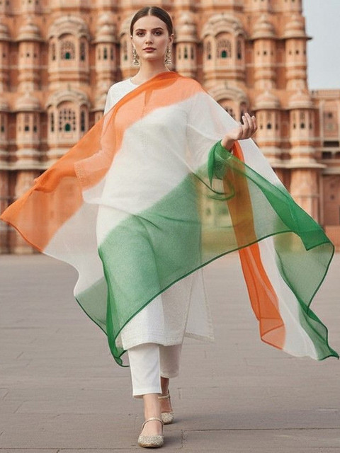 Lookmark Tricolor Ombre Dyed Dupatta