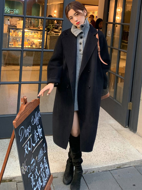 StyleCast x Revolte Notched Lapel Longline Overcoat