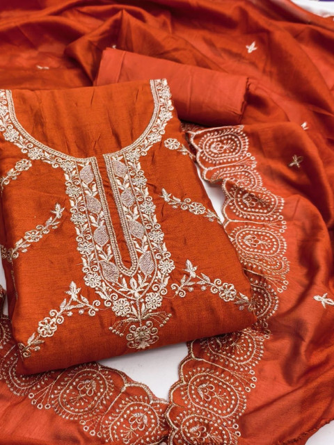 KALINI Embroidered Unstitched Dress Material