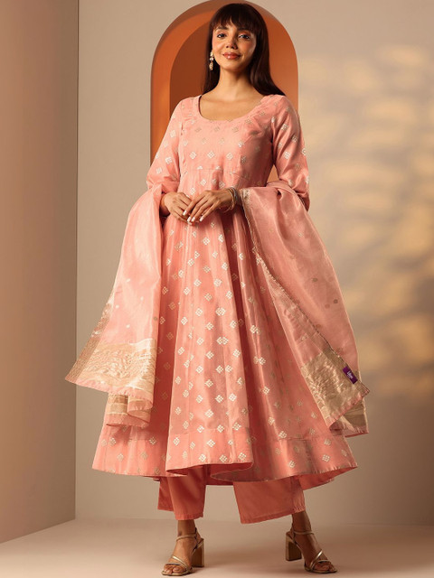 Libas Women Panelled Kurta with Trousers & With Dupatta