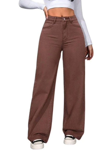 4WRD by Dressberry Women Straight Fit High-Rise Stretchable Jeans