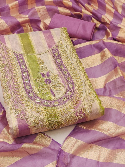 LeeliPeeri Designer Embroidered Unstitched Dress Material