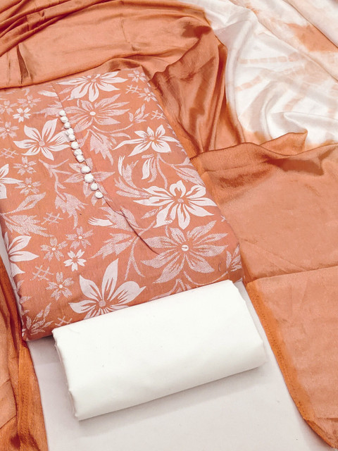 HERE&NOW Printed Pure Cotton Unstitched Dress Material - Image 2