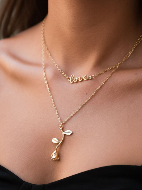 DressBerry Gold-Plated Layered Necklace