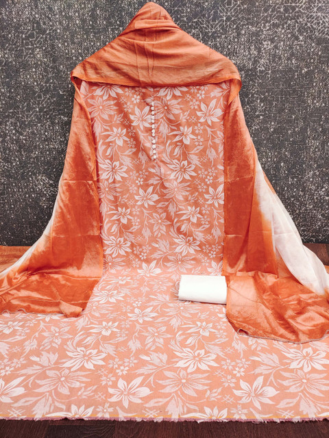 HERE&NOW Printed Pure Cotton Unstitched Dress Material - Image 4
