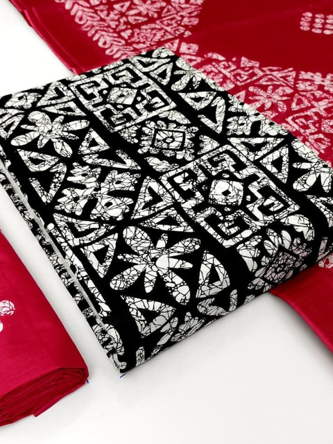 Keshar Printed Pure Cotton Unstitched Dress Material