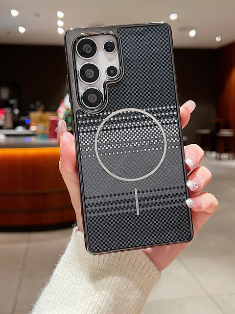 Luxury Kase Geometric Printed Samsung Galaxy S23 Ultra 5G Back Case Mobile Accessories