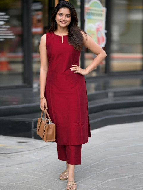 Aaghnya Women Regular Kurta with Trousers