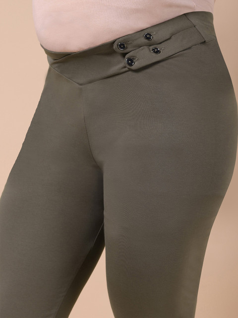 THE MAMA KLUB Women Original Tapered Fit High-Rise Maternity Trousers - Image 6