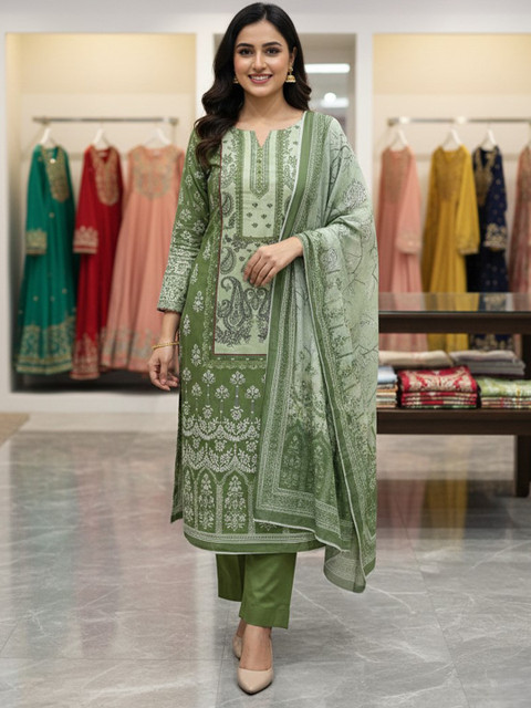 SALWAR STUDIO Printed Unstitched Dress Material