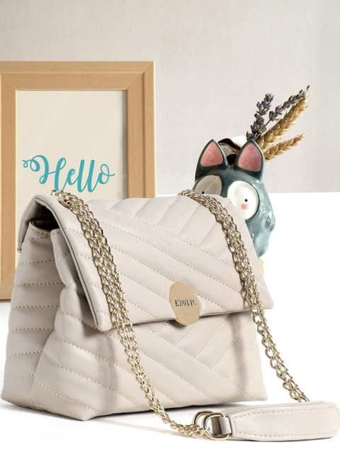 Exotic Textured PU Sling Bag with Quilted