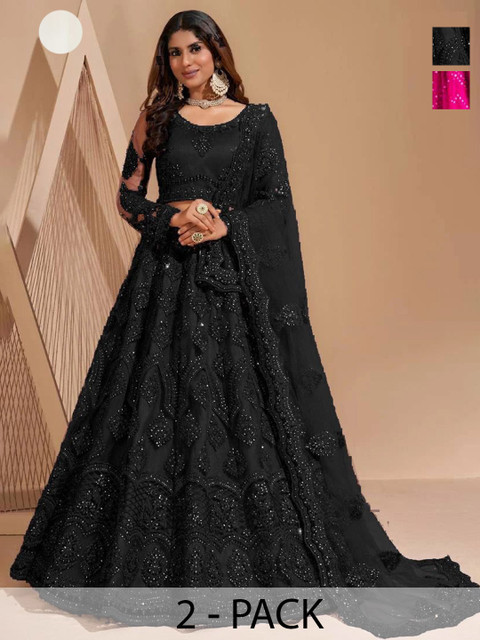 REELOVE FACTORY Semi-Stitched Lehenga & Unstitched Blouse With Dupatta