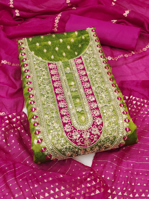 Dhaaga Ghar Embroidered Unstitched Dress Material