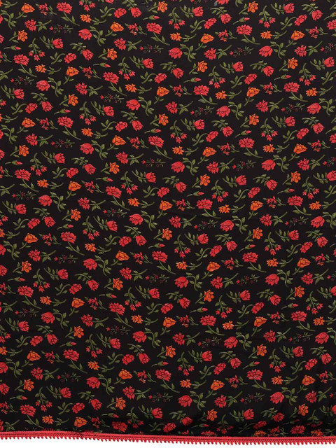 Urban Pallu Floral Pure Chiffon Designer Saree - Image 5