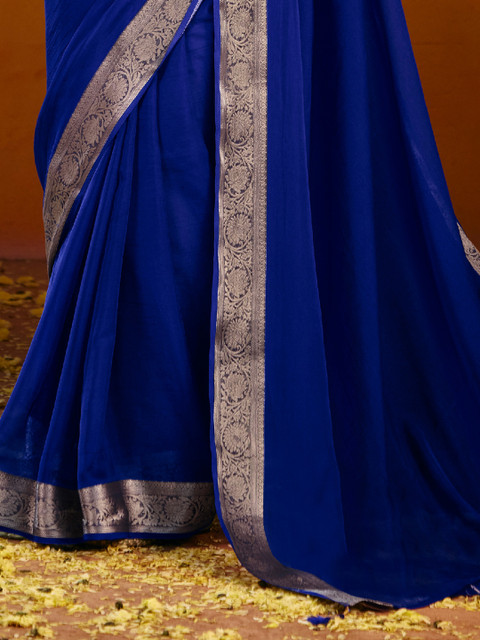 Mitera Zari Poly Georgette Saree - Image 4