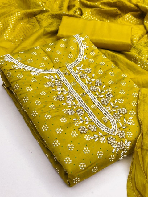 KALINI Embroidered Unstitched Dress Material - Image 2