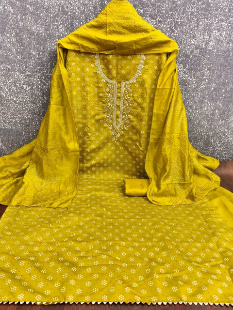 KALINI Embroidered Unstitched Dress Material - Image 3