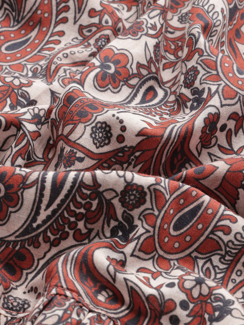 Sztori Plus Size Ethnic Motifs Printed Tie-Up Neck A-Line Dress - Image 5