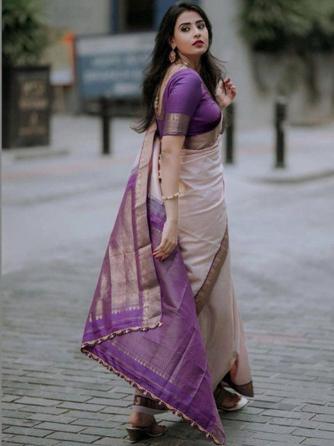 Kathavastra Woven Design Zari Art Silk Kanjeevaram Saree