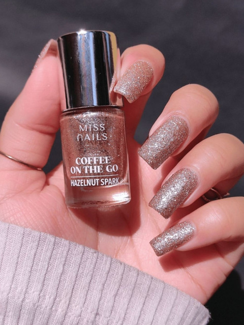 MISS NAILS Coffee On The Go Long Lasting Nail Polish - 6 ml - Hazelnut Spark