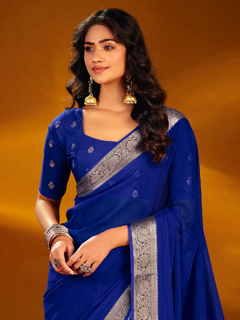 Mitera Zari Poly Georgette Saree - Image 2