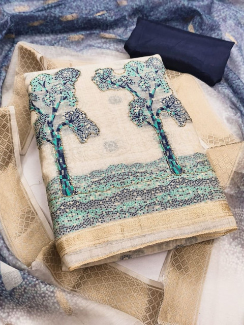 KALINI Embroidered Unstitched Dress Material