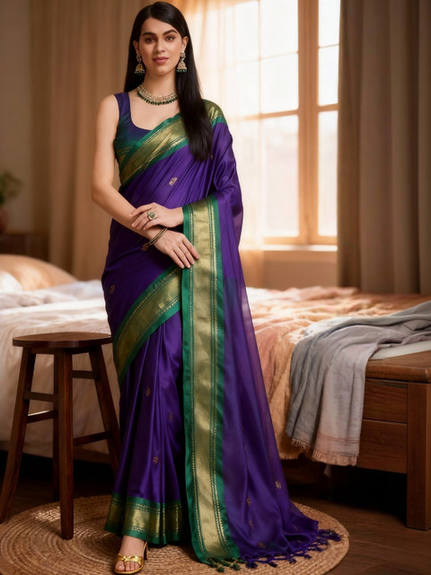 A S CREATION Embroidered Art Silk Kanjeevaram Saree