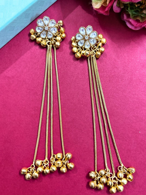 VIVAZS Floral Drop Earrings